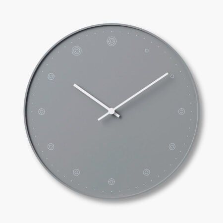 Molecule Wall Clock Grey